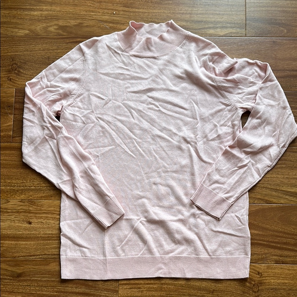 Amazon Essentials Light Pink Mock Neck Sweater